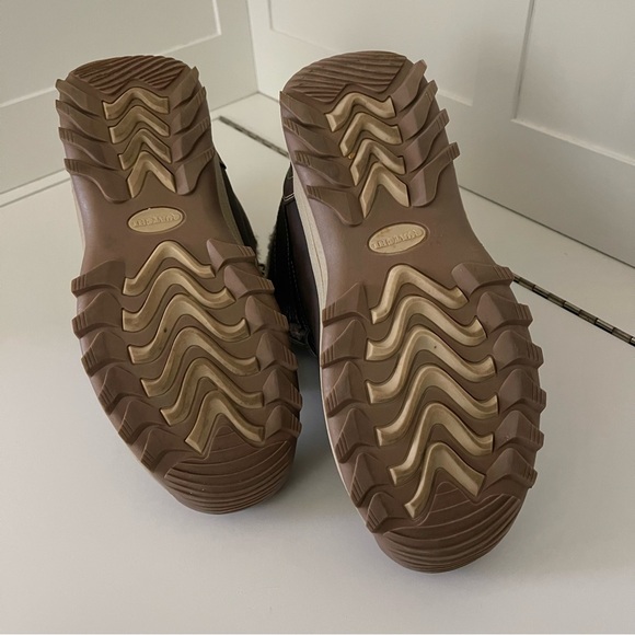 Quatchi Faux Fur Trim Lined Lace Up Winter Boots Brown Size 41 - Picture 14 of 14